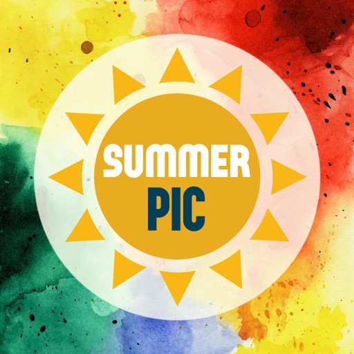 Summer Pic – Beach, sea, sun overlay stickers icon