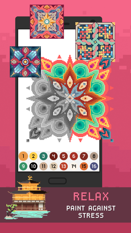 #5. Pixel Color By Number (iOS) Podle: MiniJuegos.com