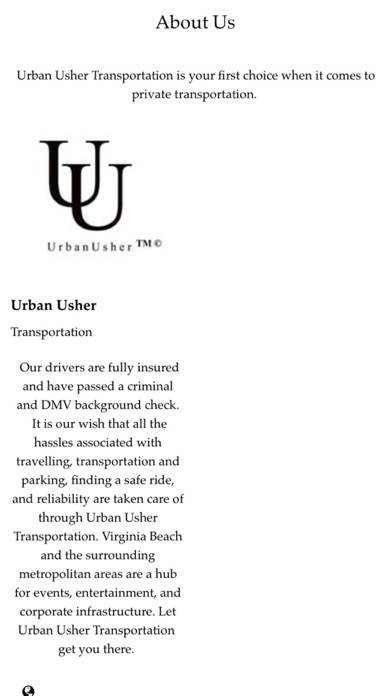 Urban Usher Transportation screenshot 2