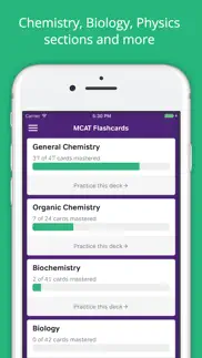 mcat prep: mcat flashcards iphone screenshot 1