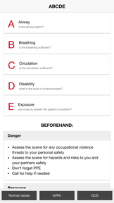ABCDE Approach screenshot