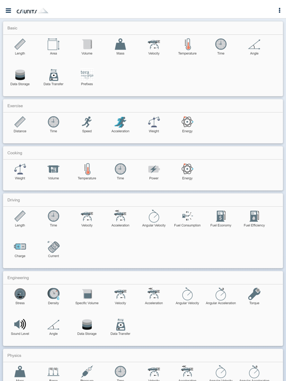 CSiUnits iPad screenshot 1 - Utilities app