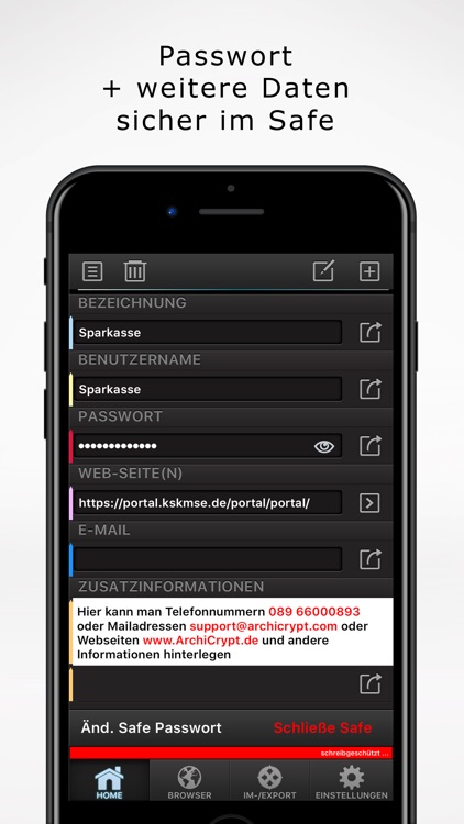 ArchiCrypt Passwort Safe