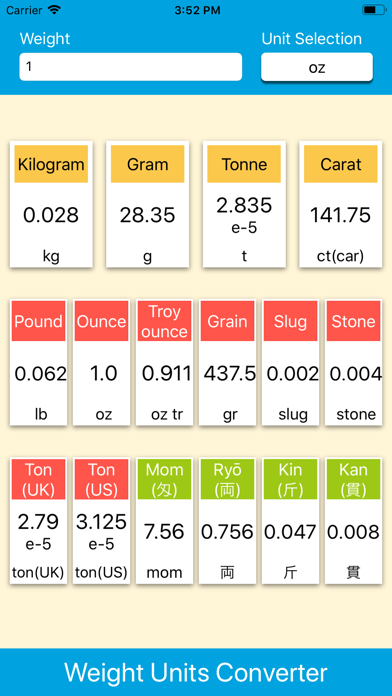 Weight Units Converter 스크린샷 5