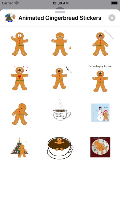 Animated Gingerbread Stickers