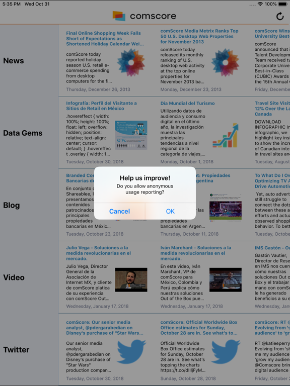comScore News iPad screenshot 4 - News app