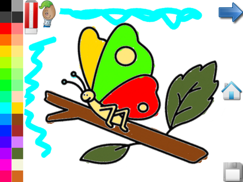 Screenshot #6 pour Coloriages:  papillon