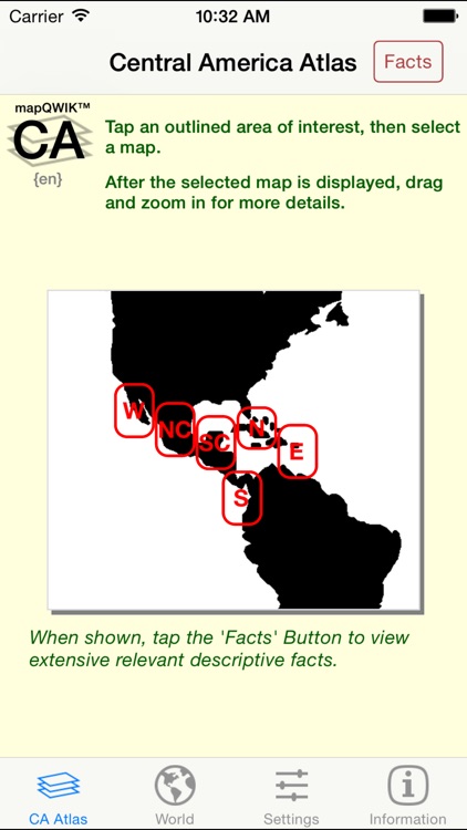 mapQWIK CA - Central America Zoomable Atlas
