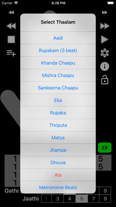 Carnatic Thaalam Robot iPhone screenshot 2 - Music app