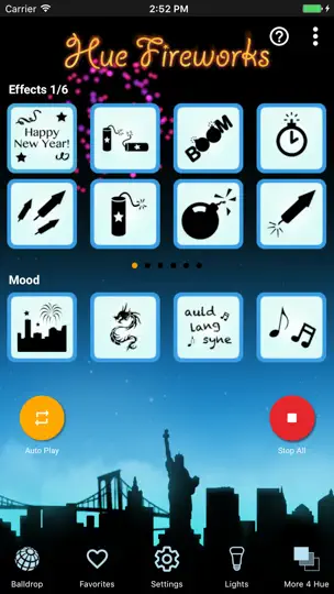Captura de pantalla de Hue Fireworks For Philips Hue en iPhone 2