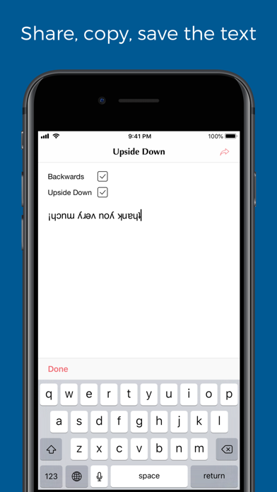 Screenshot #2 pour Upside down text keyboard