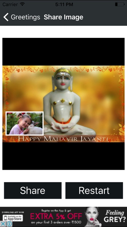 Mahavir Jayanti Greeting Maker For Wishes Messages screenshot-3