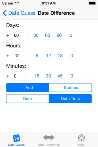 Date T Calc screenshot 3