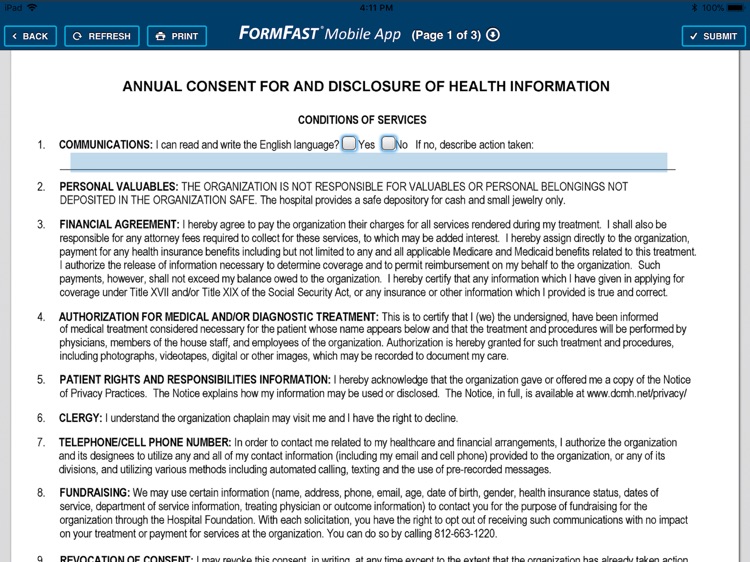 FormFast Mobile App