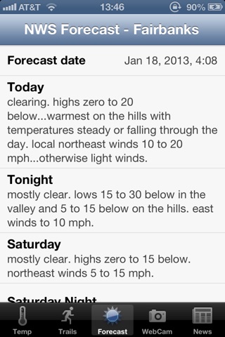 Birch Hill Ski Temperature screenshot 3