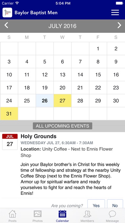 Baylor Baptist Men