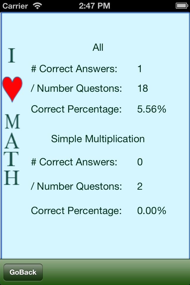 ILoveMathQuiz screenshot 3