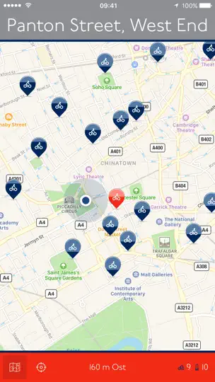 Screenshot von London Bikes — Die Einfache Santander Cycles App auf dem iPhone 4