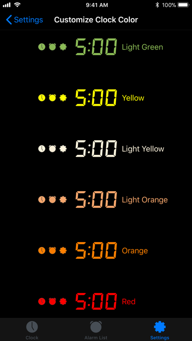 Screenshot #3 pour Alarm Clock Colors