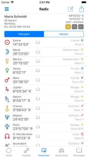 Screenshot von AstroWorx Astrologie auf dem iPhone 3