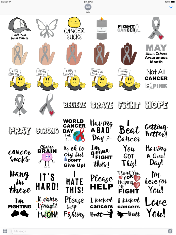 Brain Cancer Stickers