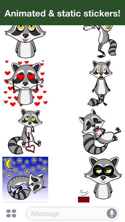Raccoon - Animated stickers screenshot-3