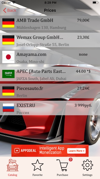 Parts for your car Infinit...
