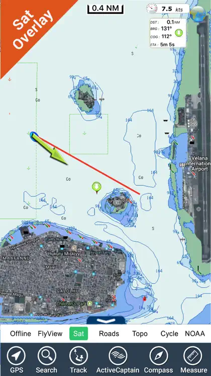 Screenshot 3 von 5 zu Maldives GPS Map Navigator