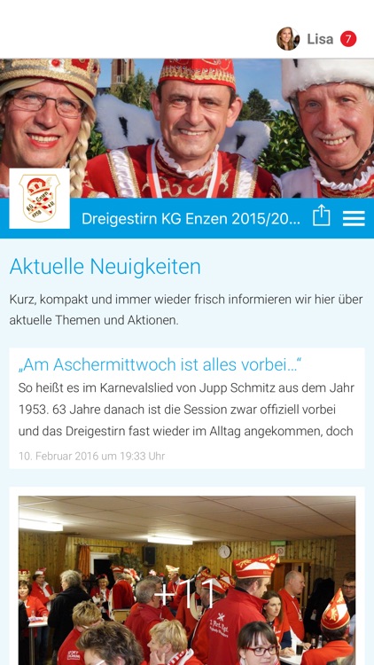 Dreigestirn KG Enzen 15/2016