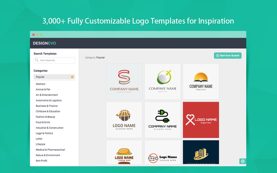 #2. DesignEvo Logo Maker (macOS) 由: PearlMountain Technology