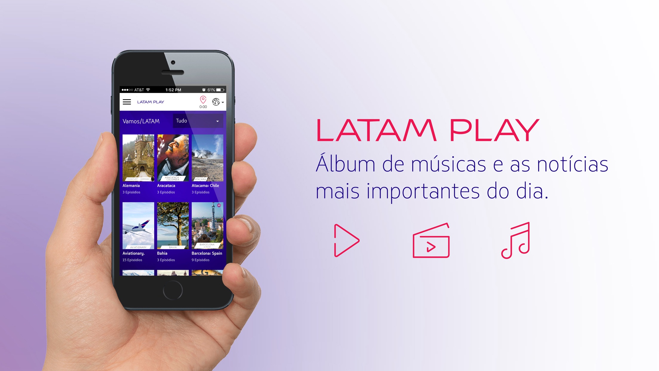 Screenshot do app LATAM Play