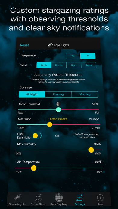 Scope Nights Astronomy Weather Screenshot