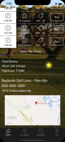 Game screenshot Baylands Golf Links Tee Times apk