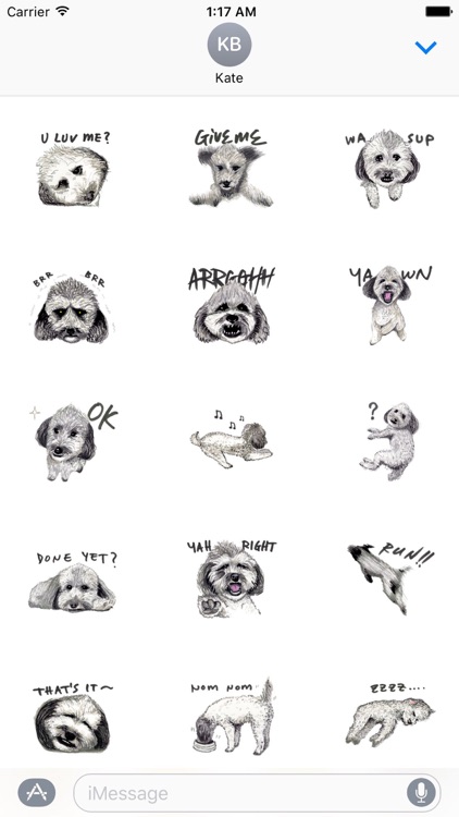 Toy Poodle Dog Emoij Sticker