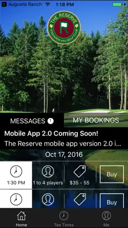 Game screenshot The Reserve Golf Tee Times mod apk