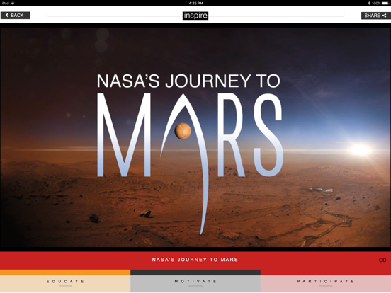 NASA Inspire iPad screenshot