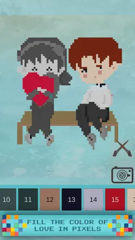 Game screenshot Valentines Pixel Coloring Book hack