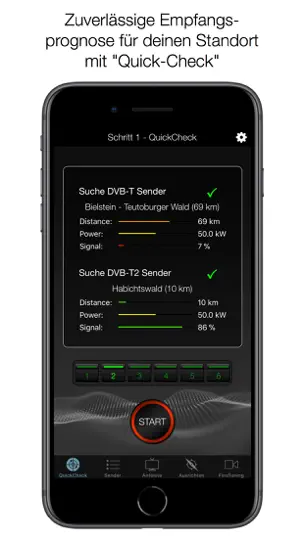 Screenshot von DVB-T2 Finder auf dem iPhone 1