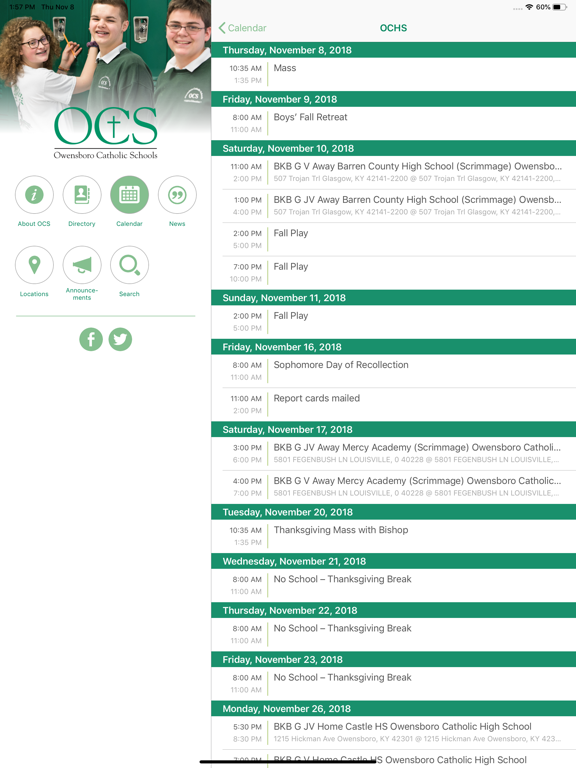 Owensboro Catholic Schools iPad screenshot