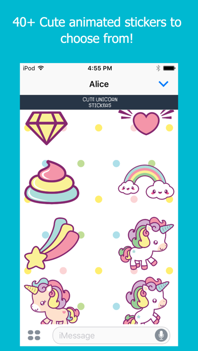 Screenshot #2 pour Cute Unicorn Stickers