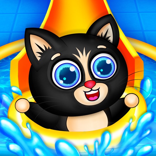 Kitty Pool Slide Fun icon