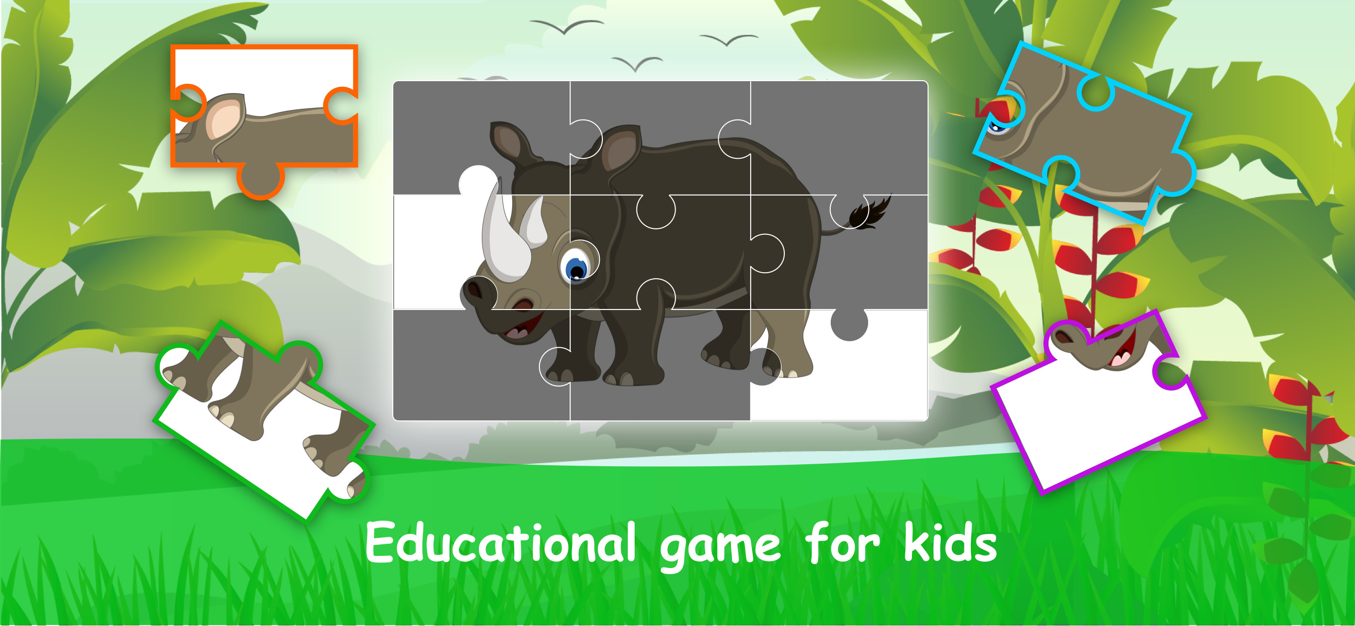 Zoo Animals: Puzzle for Kids
