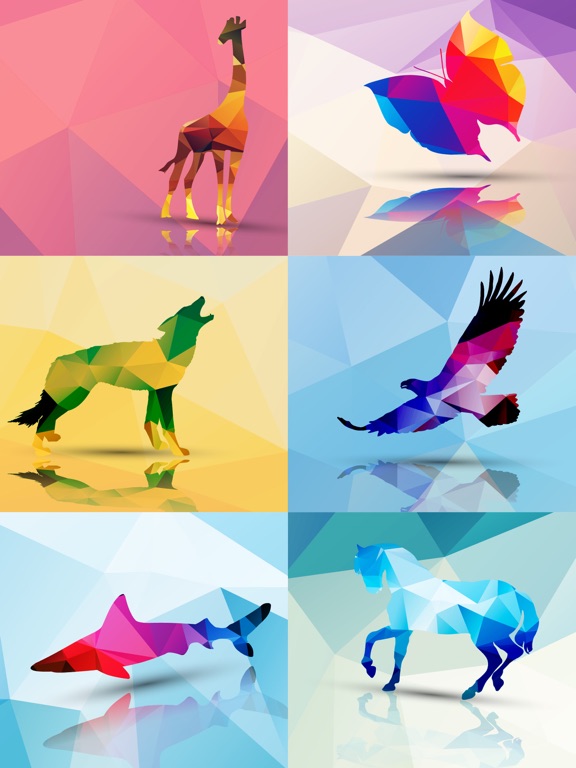 Screenshot #6 pour Wildlife Geometric Sticker App