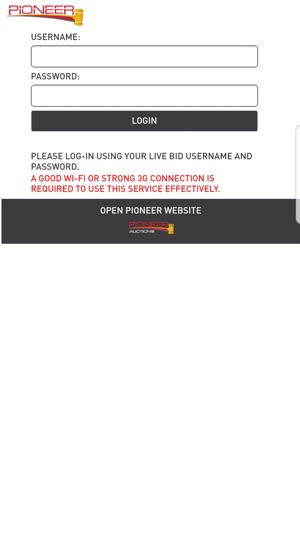 Pioneer Auctions LiveBid