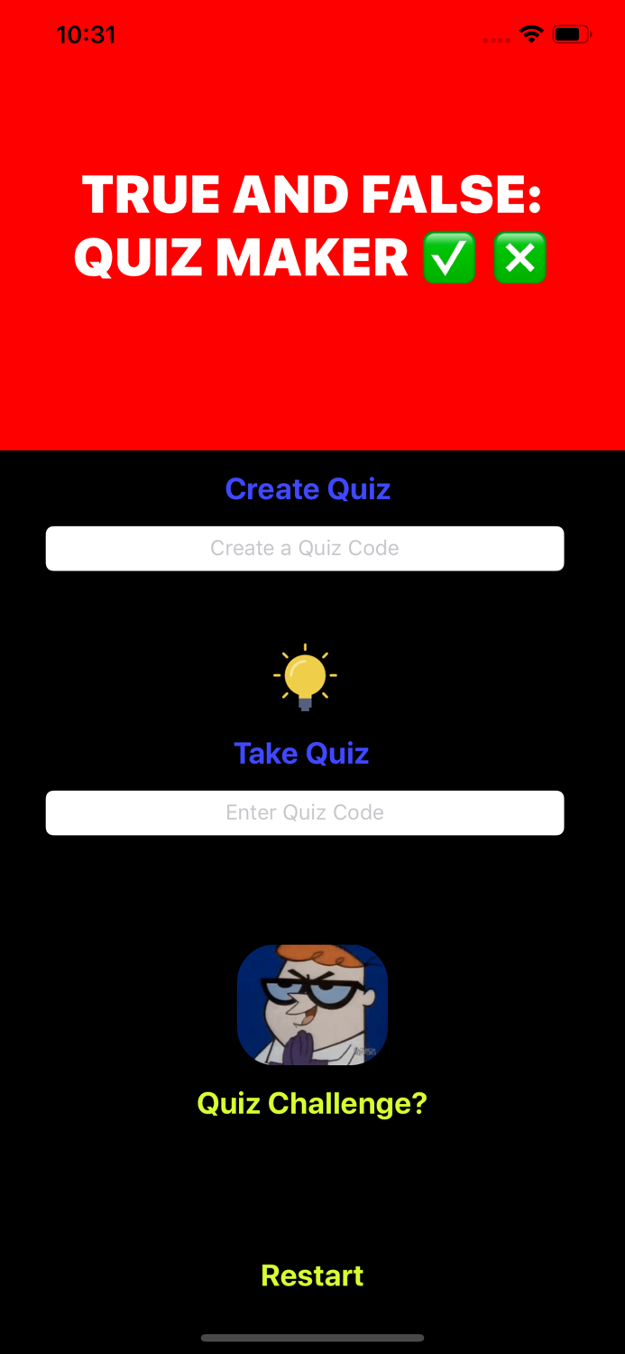 True and False Quiz Maker