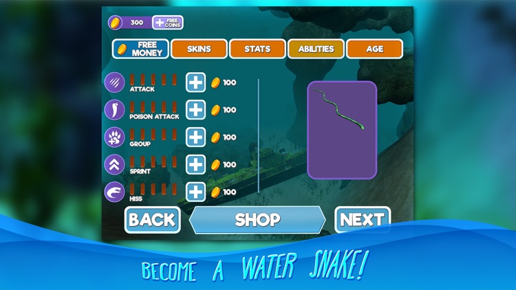 Water Snake Underwater Hunting Simulator