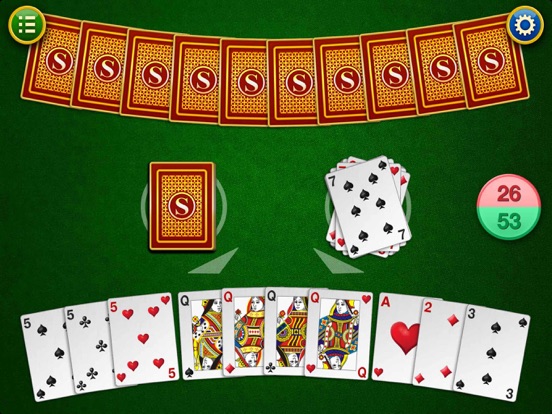 Gin Rummy iPad app afbeelding 1