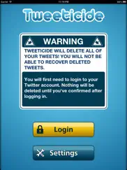 tweeticide - delete all tweets iPad Captures Décran 1