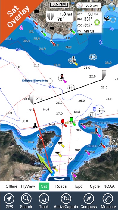 Boating Greece HD GPS Charts Screenshot