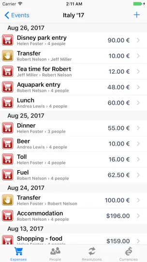 Capture d'écran de Share-a-bill sur iPhone 1